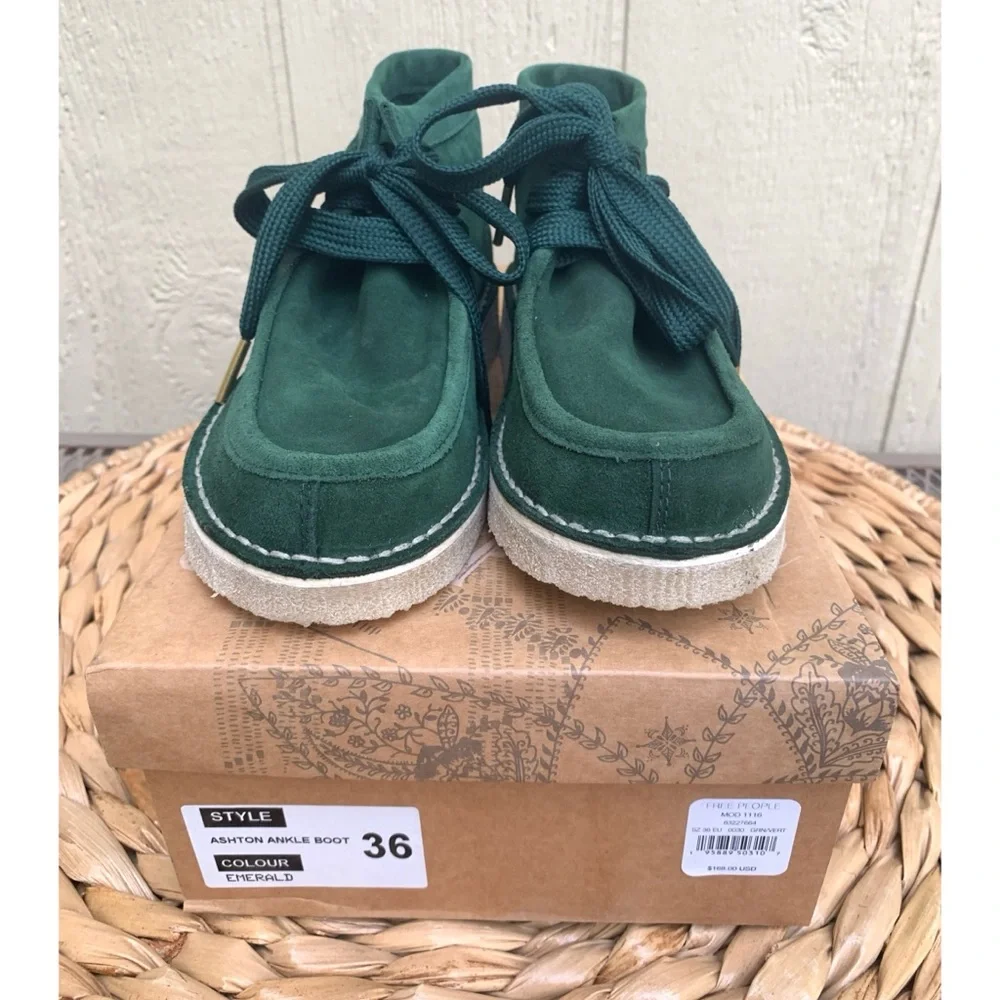 Free People Ashton Ankle Boots Emerald 36